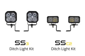 Ford F-150 LED Light Pods - Diode Dynamics - SS3 Stage Series Backlit Ditch Light Kit - Sport Yellow - `21-`22